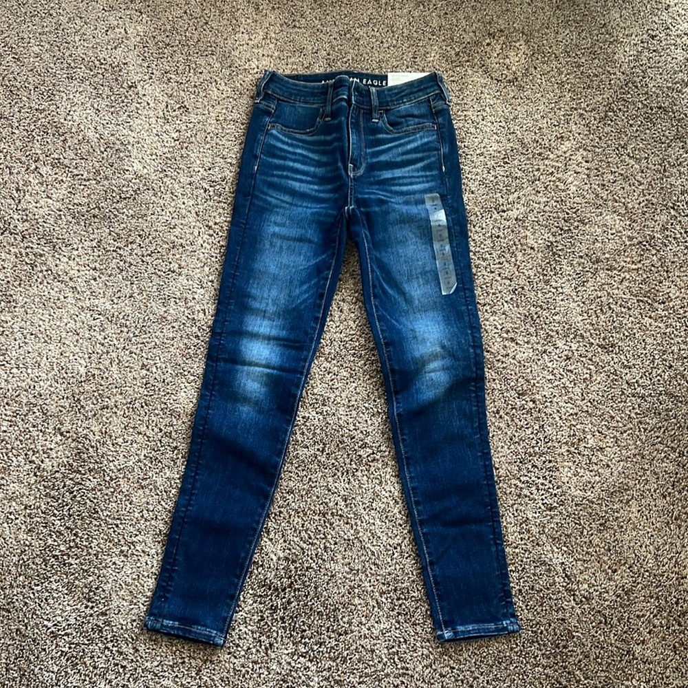 Brand new American Eagle skinny jeans, size 0 short, high rise, 26" inseam